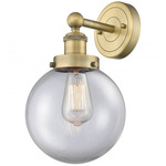 Beacon Wall Sconce - Brushed Brass / Clear