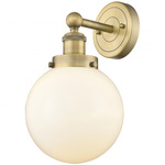 Beacon Wall Sconce - Brushed Brass / Matte White