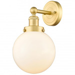 Beacon Wall Sconce - Satin Gold / Matte White