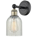 Caledonia Wall Sconce - Matte Black / Antique Brass / Mouchette