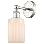 Hadley Round Canopy Wall Sconce - Polished Nickel / Matte White