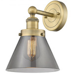 Cone Large Wall Sconce - Brushed Brass / Smoked