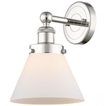 Cone Large Wall Sconce - Polished Nickel / Matte White