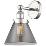 Cone Large Wall Sconce - Polished Nickel / Smoked