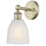 Brookfield Round Canopy Wall Sconce - Antique Brass / White