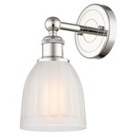 Brookfield Round Canopy Wall Sconce - Polished Nickel / White