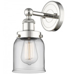 Bell Small Wall Sconce - Polished Nickel / Clear