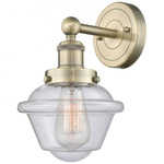 Oxford Wall Sconce - Antique Brass / Clear Seedy