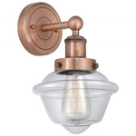 Oxford Wall Sconce - Antique Copper / Clear