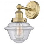 Oxford Wall Sconce - Brushed Brass / Clear Seedy