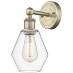 Cindyrella Wall Sconce - Antique Brass / Clear