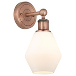 Cindyrella Wall Sconce - Antique Copper / Matte White