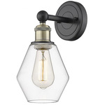 Cindyrella Wall Sconce - Matte Black / Antique Brass / Clear