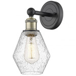 Cindyrella Wall Sconce - Matte Black / Antique Brass / Clear Seedy