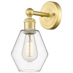 Cindyrella Wall Sconce - Satin Gold / Clear