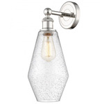Cindyrella Wall Sconce - Polished Nickel / Clear Seedy