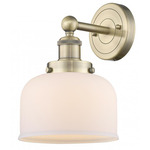 Bell Stem Wall Sconce - Antique Brass / Matte White