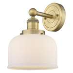 Bell Stem Wall Sconce - Brushed Brass / Matte White