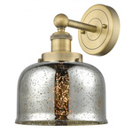 Bell Stem Wall Sconce - Brushed Brass / Mercury