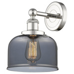 Bell Stem Wall Sconce - Polished Nickel / Smoked