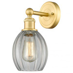 Eaton Wall Light - Satin Gold / Clear