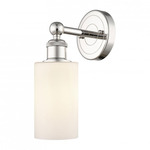 Clymer Wall Sconce - Polished Nickel / Matte White