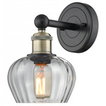 Fenton Wall Sconce - Matte Black / Antique Brass / Clear