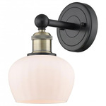 Fenton Wall Sconce - Matte Black / Antique Brass / Matte White
