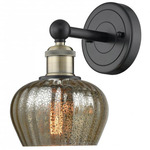 Fenton Wall Sconce - Matte Black / Antique Brass / Mercury