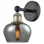 Fenton Wall Sconce - Matte Black / Antique Brass / Smoked