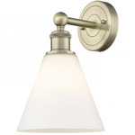 Berkshire Cone Wall Sconce - Antique Brass / Matte White
