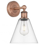Berkshire Cone Wall Sconce - Antique Copper / Clear