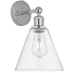 Berkshire Cone Wall Sconce - Polished Chrome / Clear