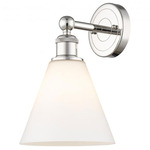 Berkshire Cone Wall Sconce - Polished Nickel / Matte White