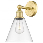 Berkshire Cone Wall Sconce - Satin Gold / Clear