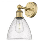 Bristol Glass Wall Light - Brushed Brass / Clear Seedy