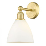 Bristol Glass Wall Light - Satin Gold / Matte White