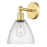 Bristol Glass Wall Light - Satin Gold / Clear Seedy