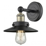 Edison Wall Light - Matte Black / Antique Brass