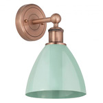 Plymouth Dome Wall Light - Antique Copper / Seafoam