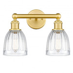 Brookfield Round Canopy Bathroom Vanity Light - Satin Gold / Clear