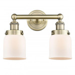 Bell Small Bathroom Vanity Light - Antique Brass / Matte White