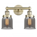 Bell Small Bathroom Vanity Light - Antique Brass / Smoked