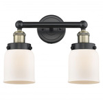 Bell Small Bathroom Vanity Light - Matte Black / Antique Brass / Matte White