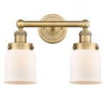 Bell Small Bathroom Vanity Light - Brushed Brass / Matte White