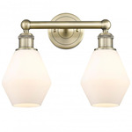 Cindyrella Small Bathroom Vanity Light - Antique Brass / Matte White