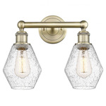 Cindyrella Small Bathroom Vanity Light - Antique Brass / Clear Seedy