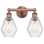 Cindyrella Small Bathroom Vanity Light - Antique Copper / Clear Seedy