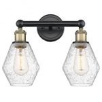 Cindyrella Small Bathroom Vanity Light - Matte Black / Antique Brass / Clear Seedy