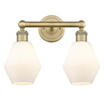 Cindyrella Small Bathroom Vanity Light - Brushed Brass / Matte White